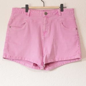 Pink Denim Shorts